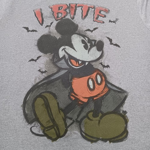 Disney Store Mickey Mouse Shirt XL Vampire I BIte Halloween Dracula Halloween