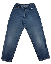Vintage Wrangler for Women 16 Petite 30x30 Mom Jeans Stone Wash High Rise Denim