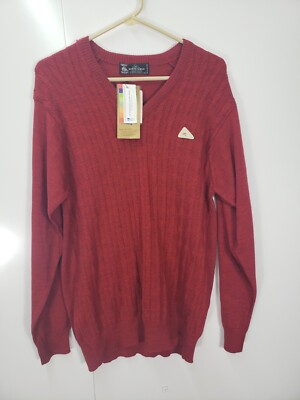 NWT, Men's Monte Carlo Collection sweater, Red, Magna wool, size