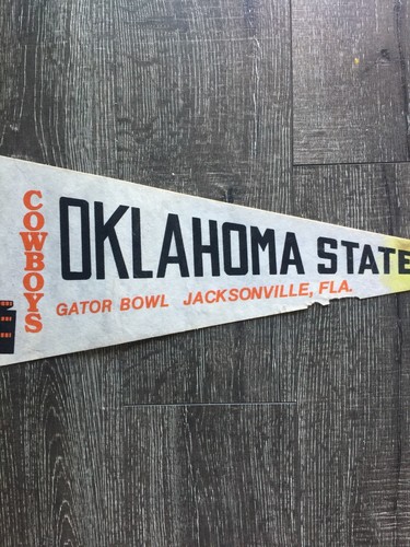 Vintage Oklahoma State Cowboys Gator Bowl Jacksonville Florida Football Pennant - Picture 3 of 4
