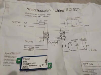 Fittich SDI933, Detectomat AMD 3311, Mini Input/Output Modul, Brandmeldeanlage