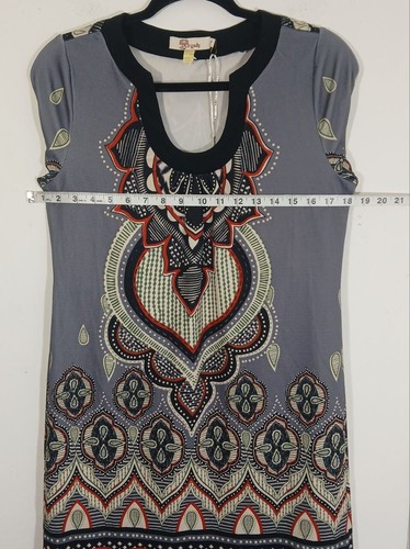 NWT Anthropologie Aryeh Gray/Black Paisley Sweater Dress 3/4 Sleeves Size S🖤🖤 - Picture 6 of 10