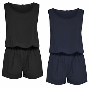 Ladies Overall Jumpsuit Onlnova Solid Playsuit Short Black Blue Summer Ebay