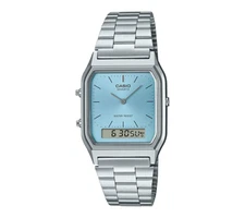 CASIO Watch Retro Vintage Digital Unisex SILVER ORIGINAL AQ-230A-2A1