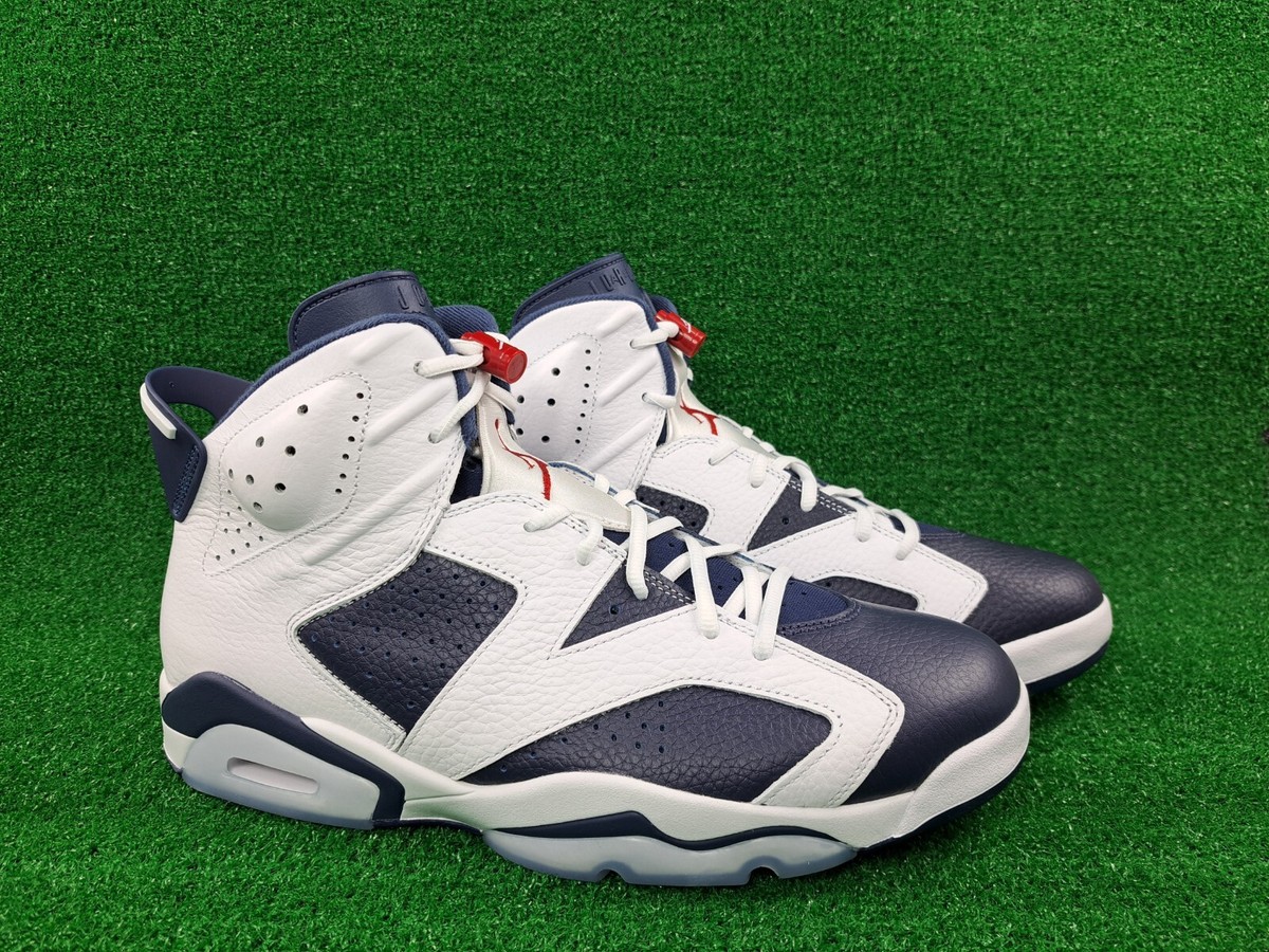 Air Jordan 6 Retro Olympic 2024 White Navy Blue CT8529-164