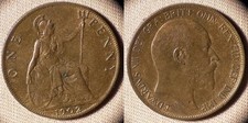 Great Britain : 1902  1 P  CH.AU-UNC  Tone Spot, Original Luster  #794.2  IR1854