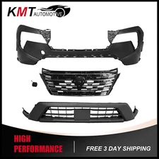 Front Bumper Cover Kit With Grille For 2024-2025 Nissan Rogue W/ Tow Hook Hole