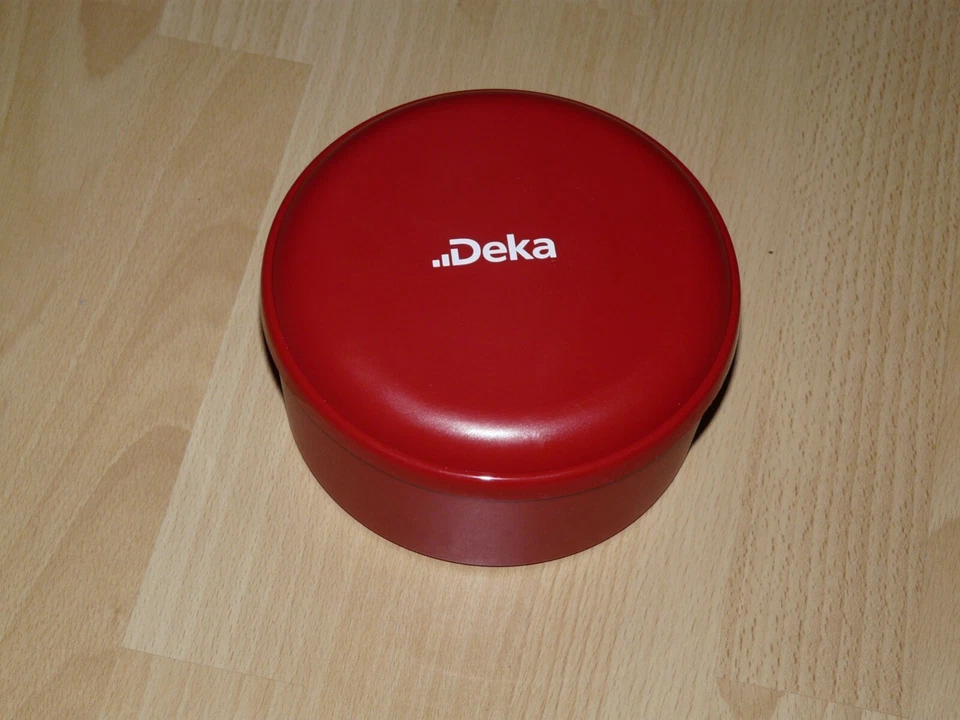 Schüssel für eine Bowl - rot - Plastik - mit Werbeaufdruck