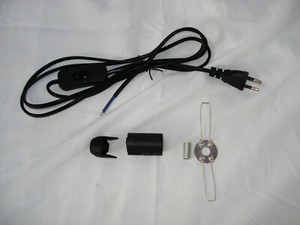 Lampenfassung e27 mit kabel schwarz