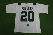 KEVIN VON ERICH ADKISSON NORTH TEXAS MEAN GREEN SIGNED White JERSEY Size 2XL