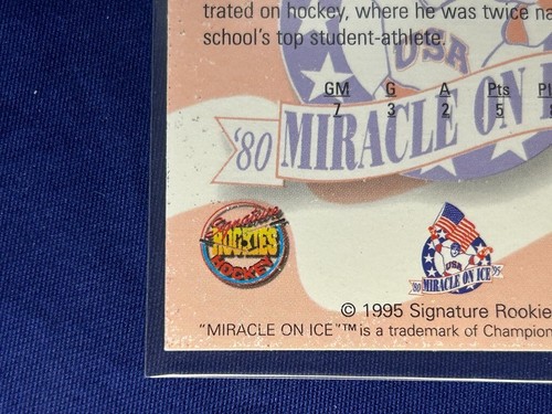 #37 Phil Verchota signiert 1995 Signature Rookies Miracle on Ice 1980 Goldmedaille - Bild 10 von 11