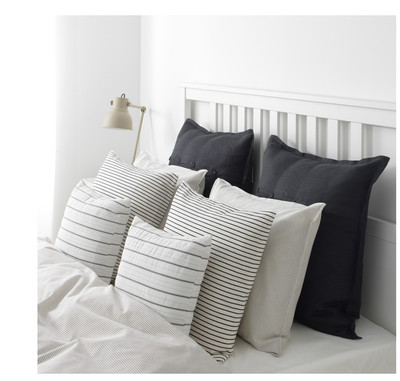 gray striped pillow
