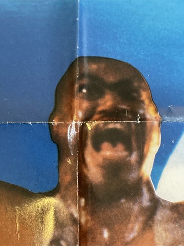 Vintage 1989 selten gefaltet Hulk Hogan keine Holds Barred VHS Video Store Poster 40” x 27” - Bild 14 von 14