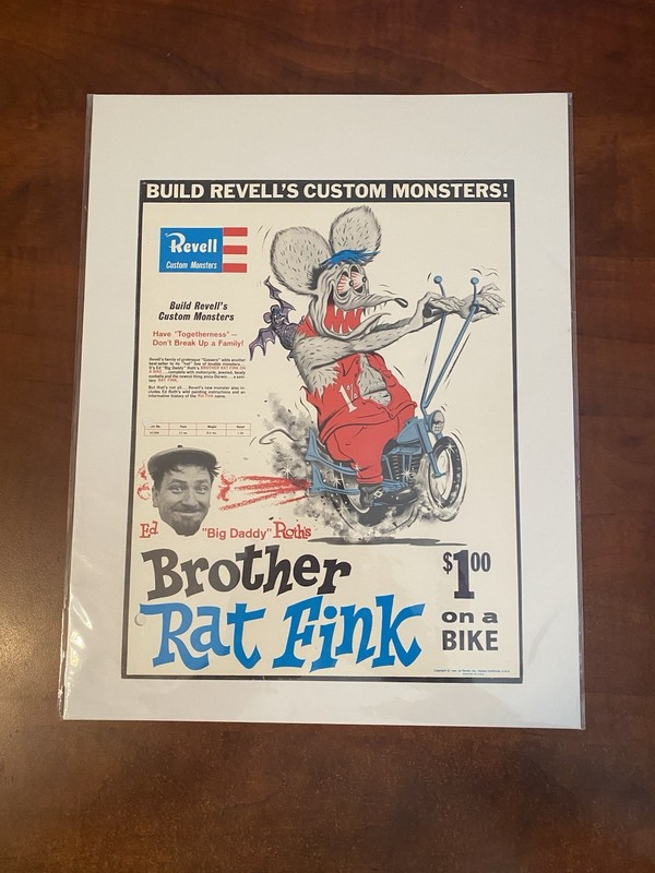 1964 Revell Ed Roth’s Brother Rat Fink Promotional Dealer Flyer not Aurora