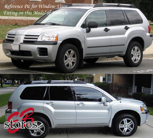 For 2004-2010 Mitsubishi Endeavor Smoke Window Visor Rain Guard 4pcs Set - Picture 4 of 5