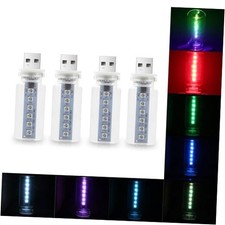 4Pcs Car USB Night Lights, 7 Colors and Multiple 4pcs-TM-Colorful Colorful
