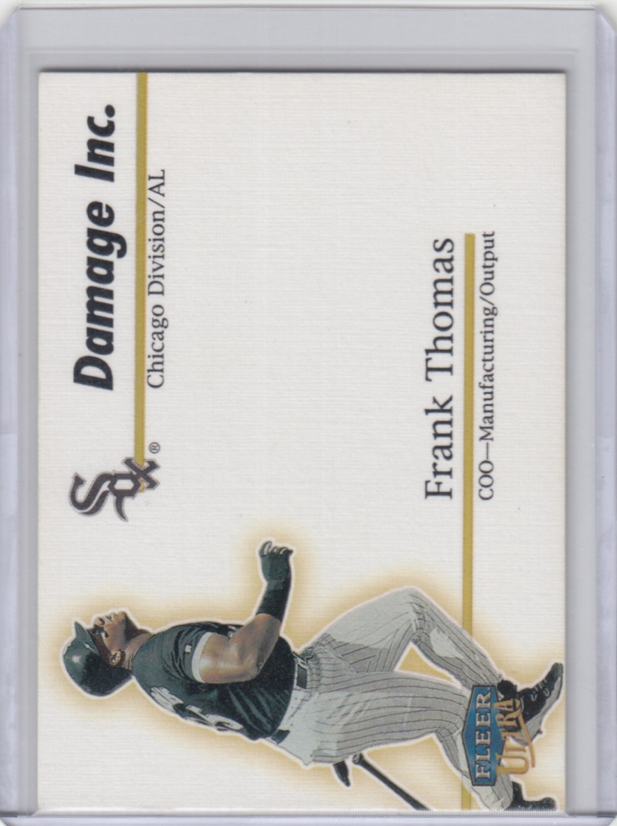 1999 Fleer Ultra FRANK THOMAS Damage Inc. INSERT #6 Chicago White Sox HOF