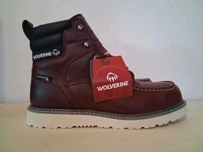 Wolverine Men Trade Wedge 6'' Moc-Toe Steel-Toe Work Boot Shoes Mens Size 9.5 EW