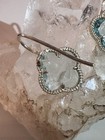 Sterling silver Blue Topaz Clover Dangle Earrings — photo 6