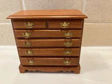 Vintage Dollhouse Miniature Handmade E&A MASON Chest of Drawers 1984 1:12