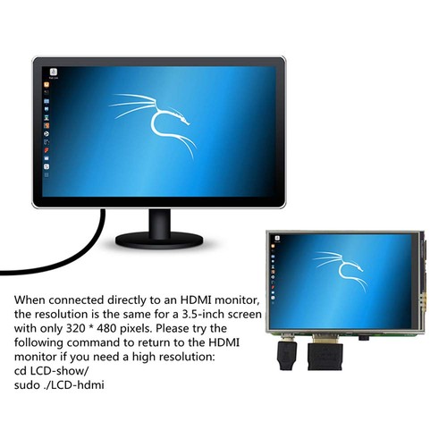 for Raspberry Pi 3 B+ 3.5 inch Touch Screen with Case, 320x480 Pixel Monitor ... - Picture 4 of 7