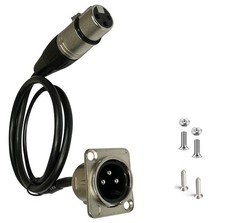 Premium XLR Pass Through Cable, No Solder, for Stage Box, Patch Panel, Floor ...