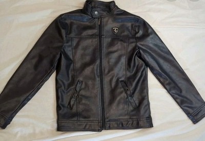 EMPORIO & CO Black Biker Jacket Men's XXL Full Zip Zipper Snap Band Collar