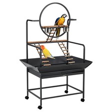 Bird Playstand, 66 in H Inch Birdcage Stand Activity Play Center with Perches...