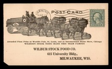 DR WHO 1924 STOCK FOOD/HORSE ADVERTISING POSTCARD CORNING IA w30158