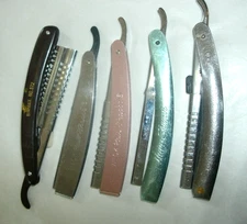 5 VINTAGE STRAIGHT RAZOR & HAIR SHAPERS, MARK IV, 2 WECK, BURMAX 572,