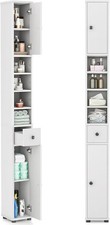 Tall Slim Bathroom Storage Cabinet, 71" Freestanding Bathroom Cabinet w/ 2