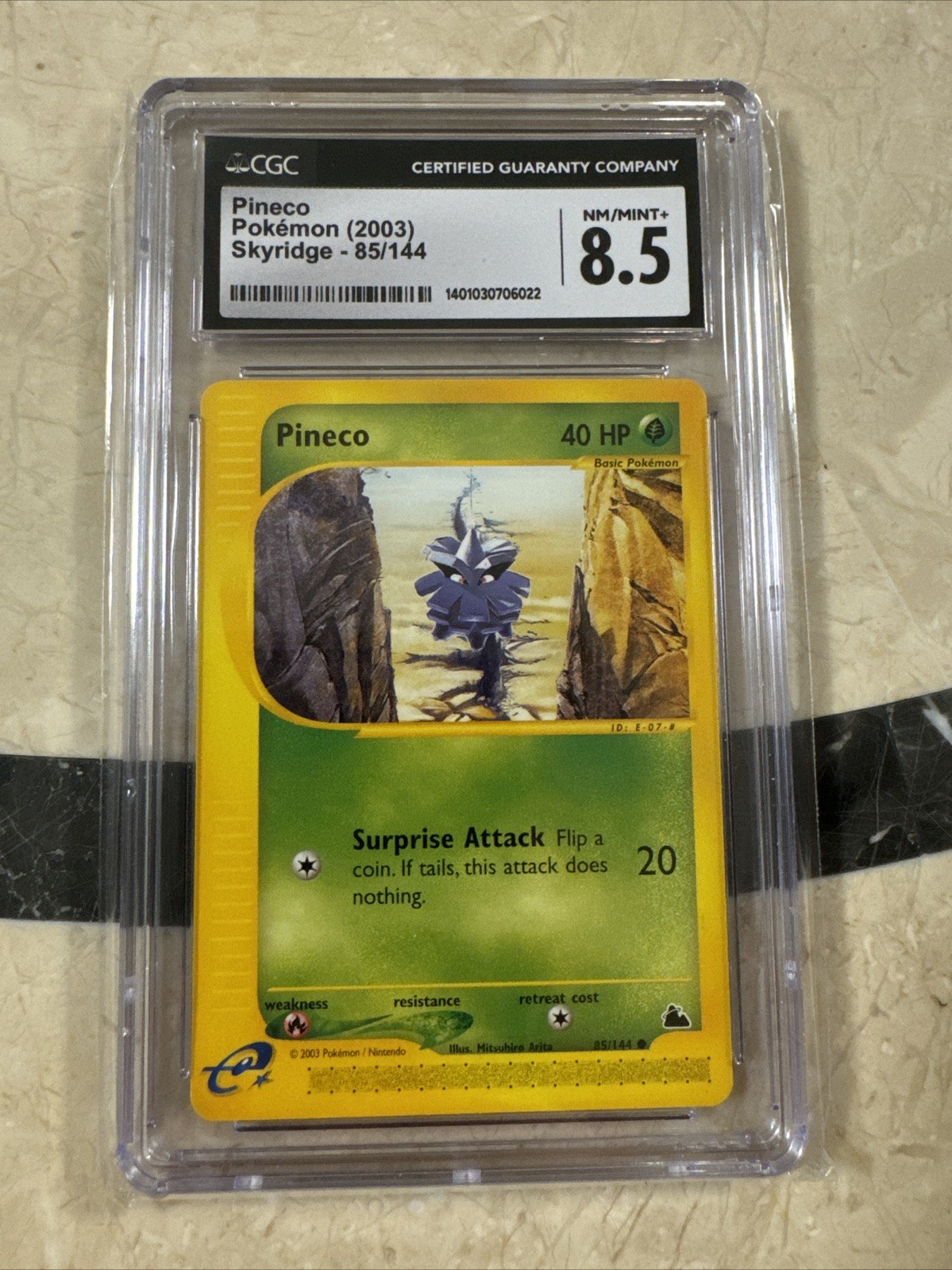 2003 Pokemon Skyridge #85 Pineco CGC 8.5 MINT NM PSA BGS