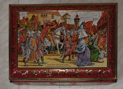 Lebkuchen Otto Schmidt Nürnberg Große Lebkuchen Dose Reichstag in Nürnberg 1355