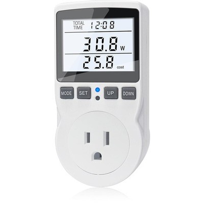 KETOTEK Watt Meter Power Plug Electricity Usage Monitor, Energy White