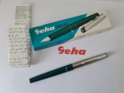 Geha Steno Fountain Pen 702 ST Glacier Green Fountain Pen in Original Box