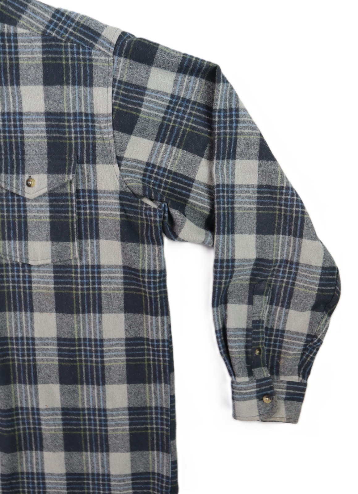 PENDLETON US Men’s Large Gray Plaid Button Down 1… - image 3