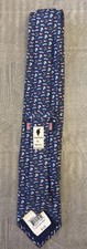 NWT Vineyard Vines Movember Nautical Navy Whale Mustache Whimsical Silk Tie NEW