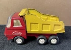 Vintage Tonka Dump Truck - 5"- Metal - Red & Yellow - USA