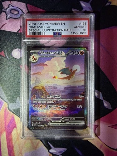 Pokémon Charizard ex 199/165 Scarlet & Violet 151 Illustration Rare Holo PSA 10