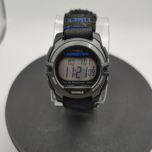 Vintage 2008 Timex Expedition INDIGLO Mens Military Digital Quartz Watch