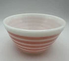 1960s Pyrex 401 Pink & White Rainbow Stripe 1.5 PT Nesting Mixing Bowl