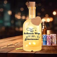 Led Flaschenlicht Mit Spruch Beleuchtete Dekoflasche Geschenk Hochzeit