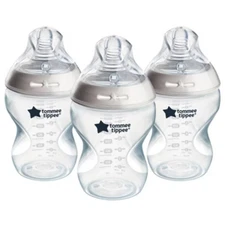 Natural Start Slow-Flow Breast-Like Nipple Anti-Colic Baby Bottle - 9oz/3pk