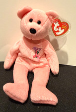 MUM MOTHER'S DAY TY BEANIE BABY BEAR 4517 NWT 2001 Tulips Pink Bow Retired
