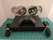 Microsoft Xbox One X Console - Black W/ Controller, Wires & 4 Games