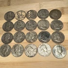 Lot of 20  benjamin franklin half dollars 90% Silver