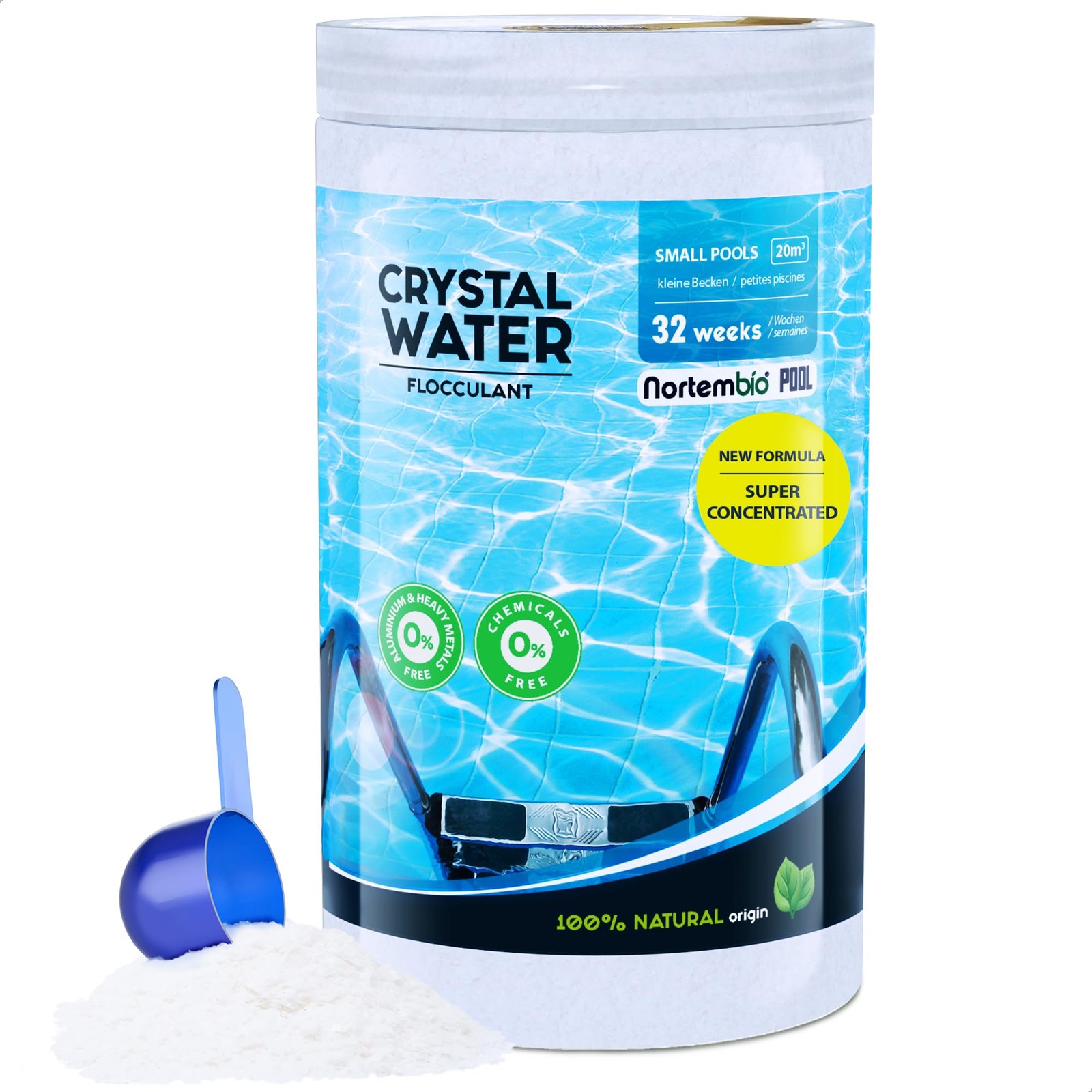 Superflock natural, 14 semanas. Floculante para piscina pequeña y hidromasaje...