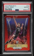 2023-24 Panini Prizm Deca Red Prizm 34/199 Colby Jones #161 PSA 10 GEM MT 1fl4
