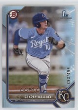 2022 Bowman Draft Sky Blue 393/499 Cayden Wallace #BD-12 6k2