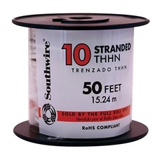 Southwire 22974036 Simpull THHN or THWN2, 10 Gauge THHN Stranded Wire, 50' per R